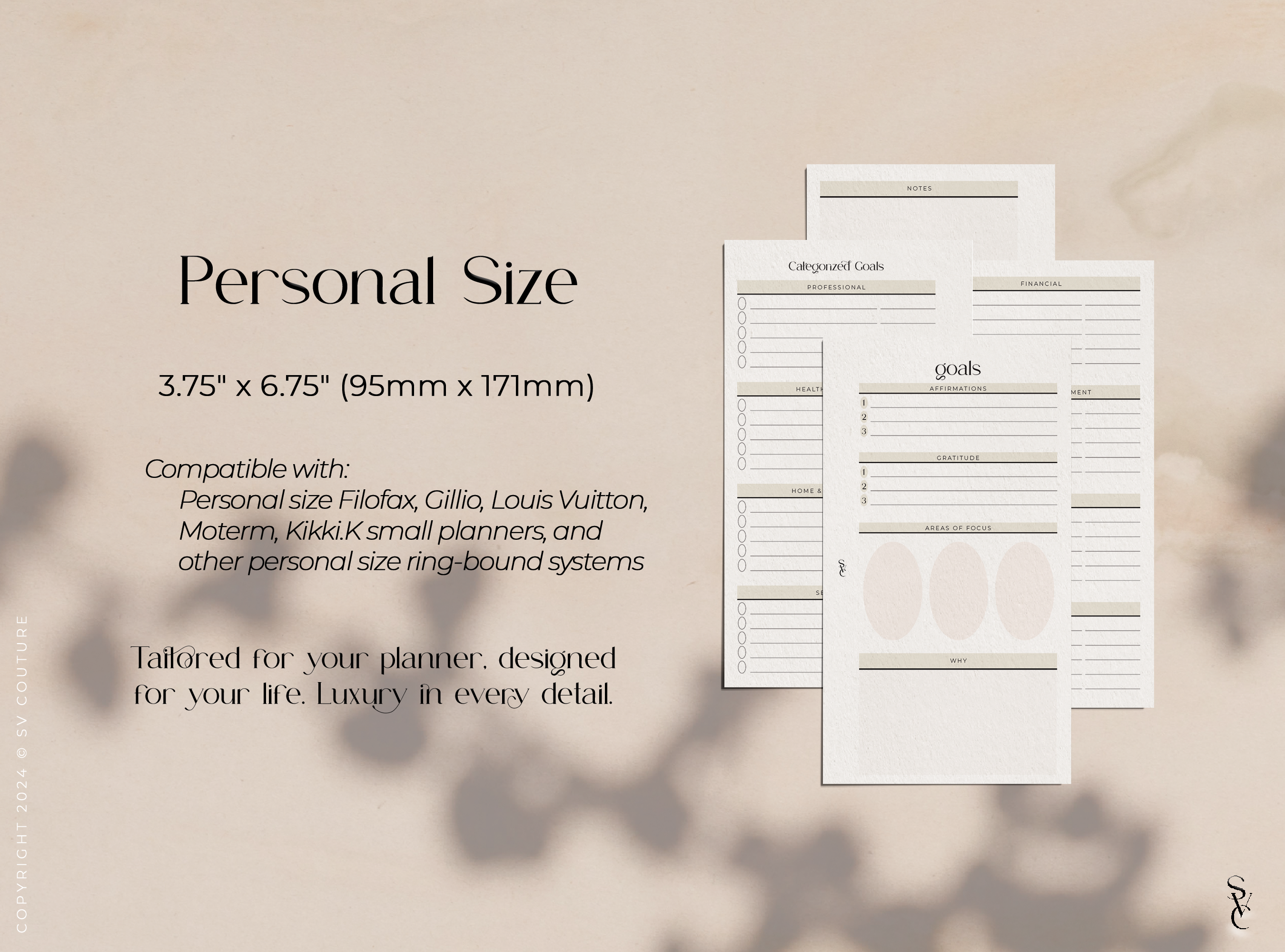 Goals Overview + Categorized Goal Lists