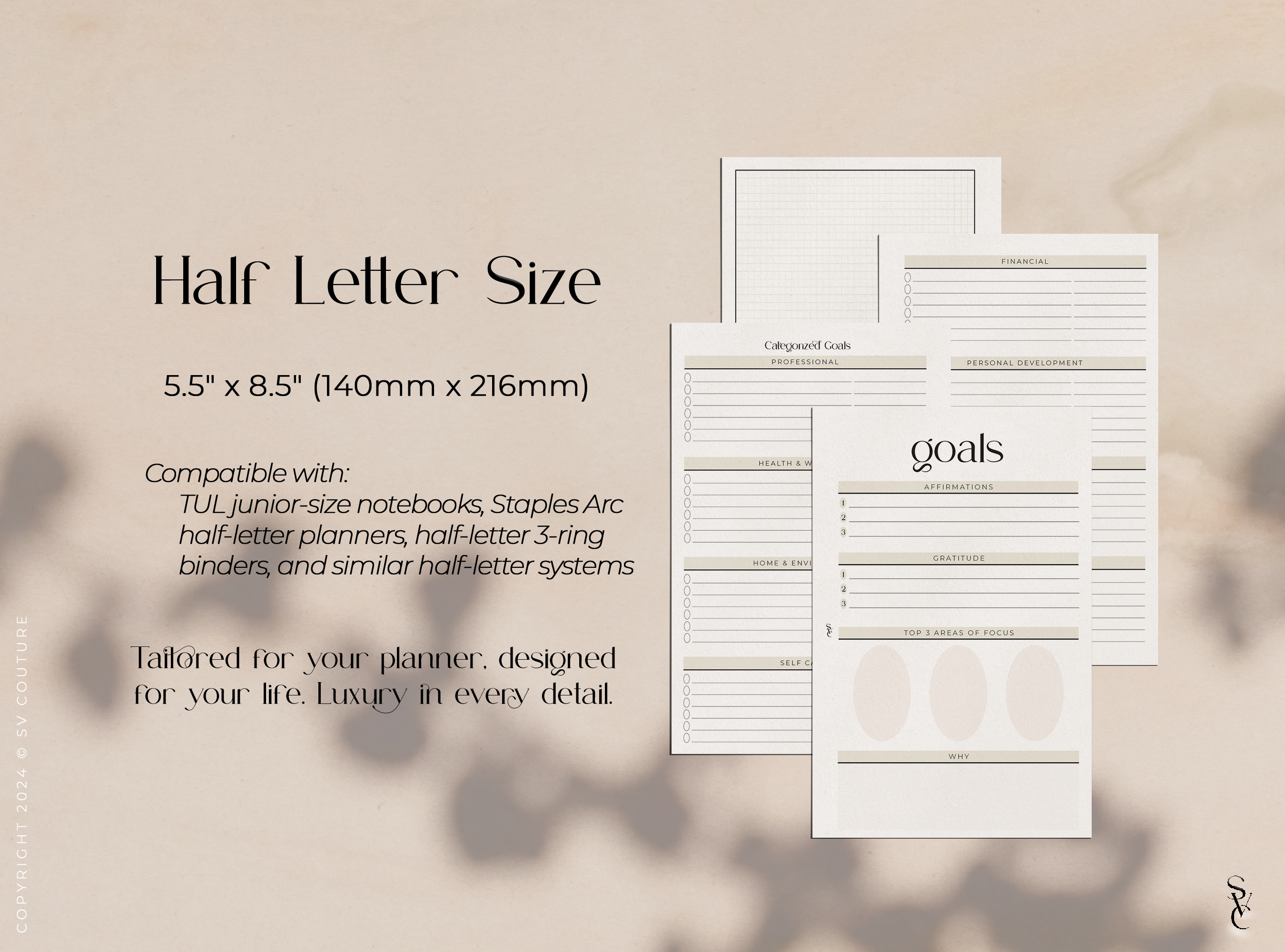 Goals Overview + Categorized Goal Lists