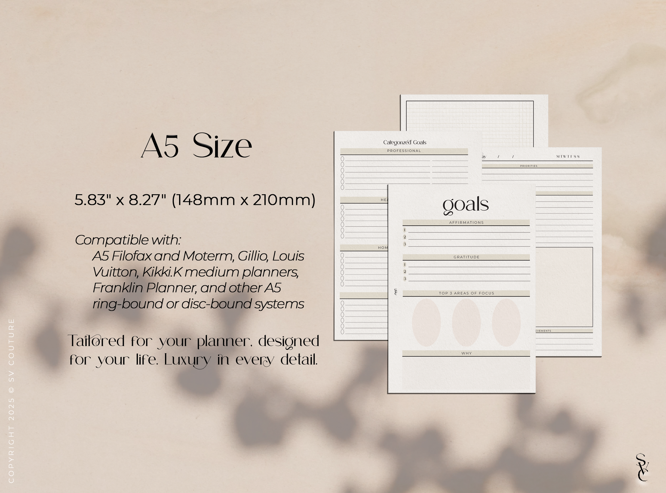 Goals Overview + Categorized Goal Lists