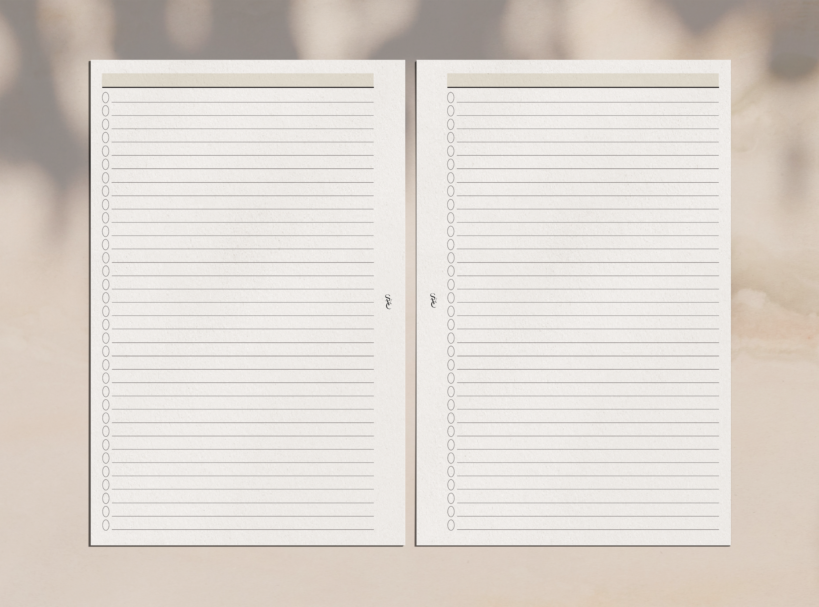 Single Column Checklist