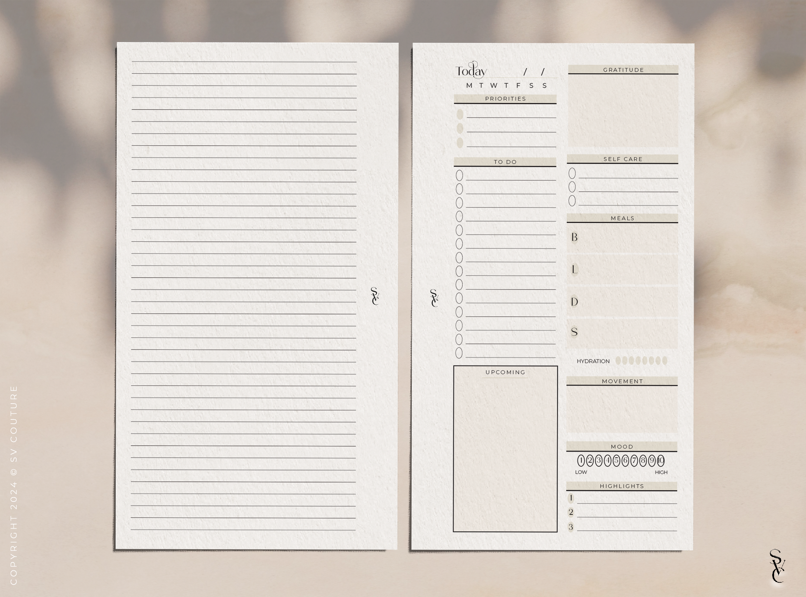 SV Signature Dailies + Lined Notes