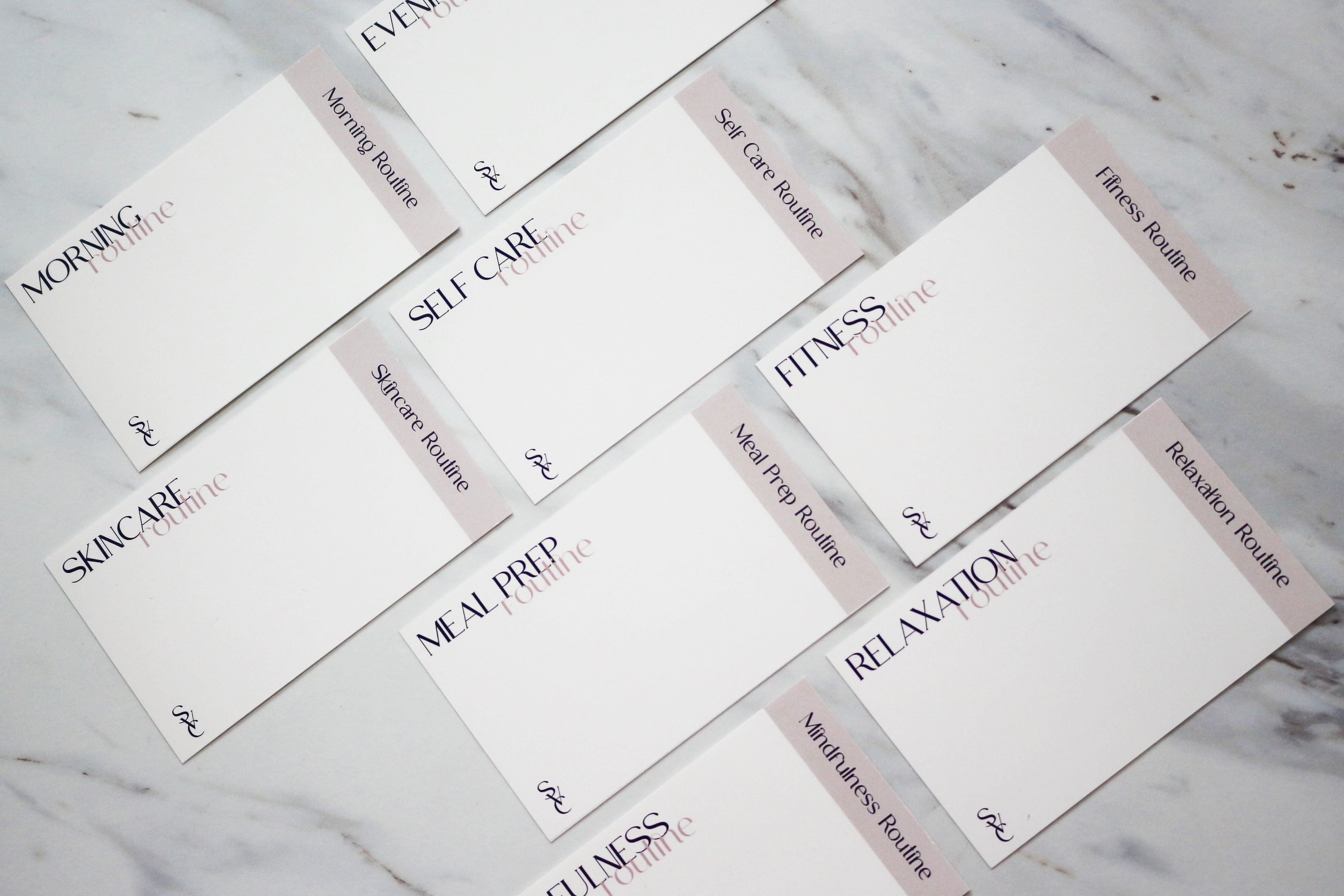 Wellness & Self Care Routine Cards (Editable)