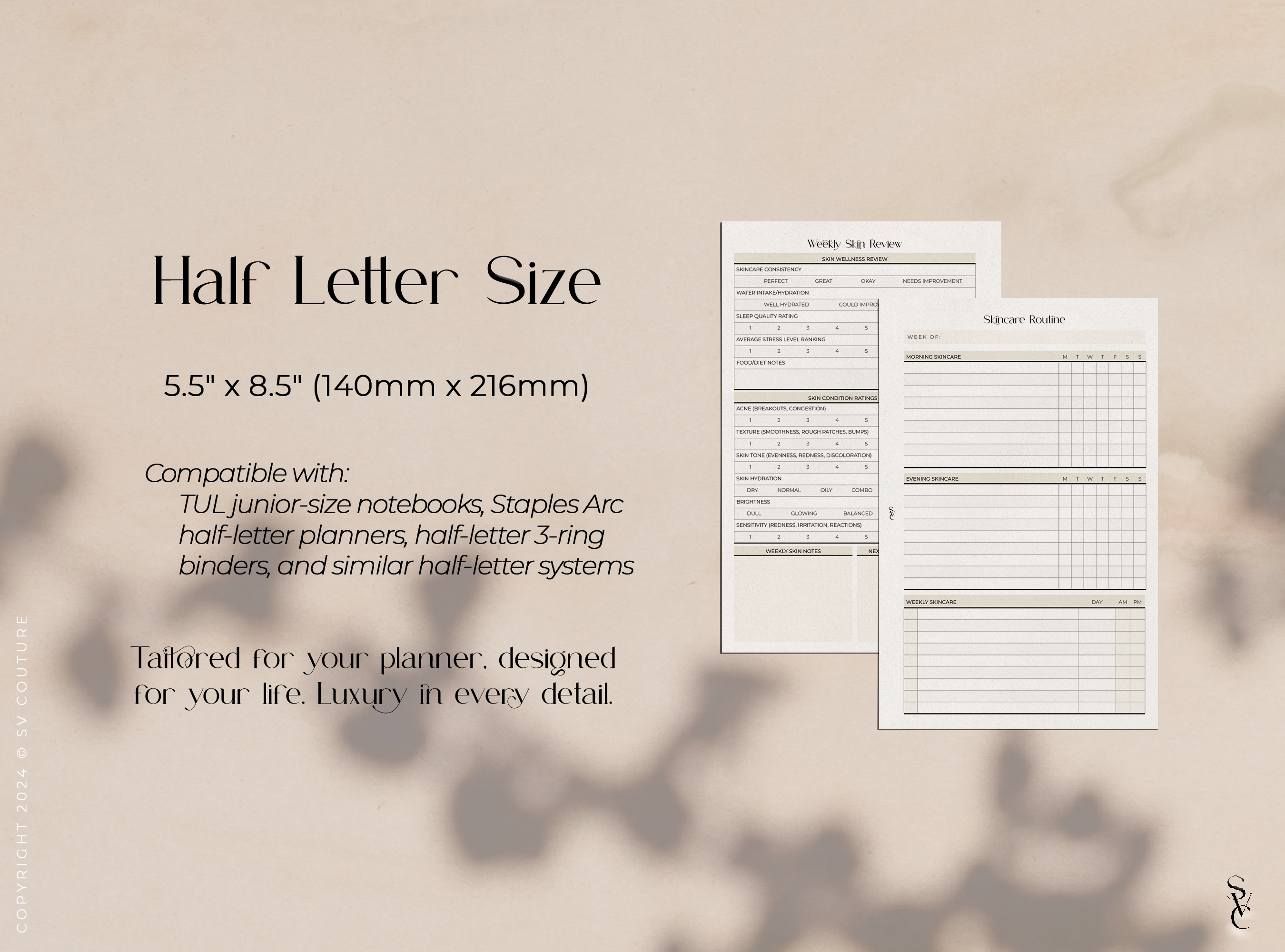 Weekly Skincare Routine Tracker + Assessment