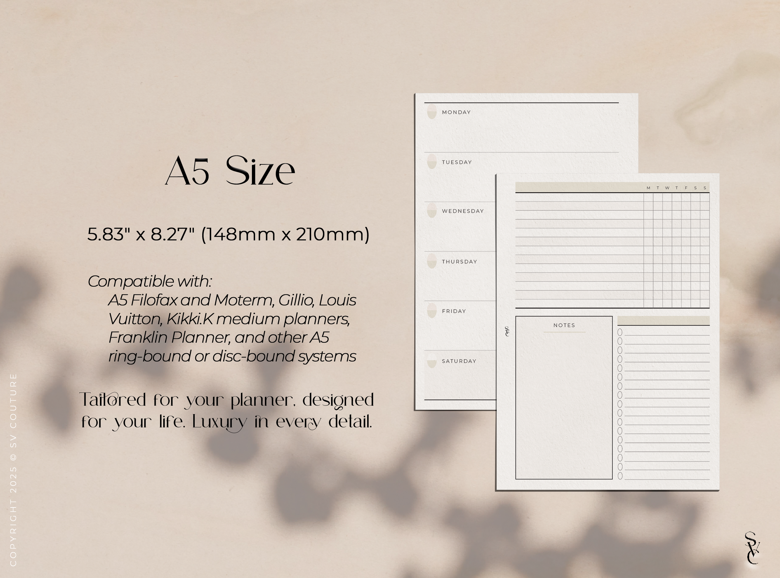 Task Based Weekly Planner (Undated)