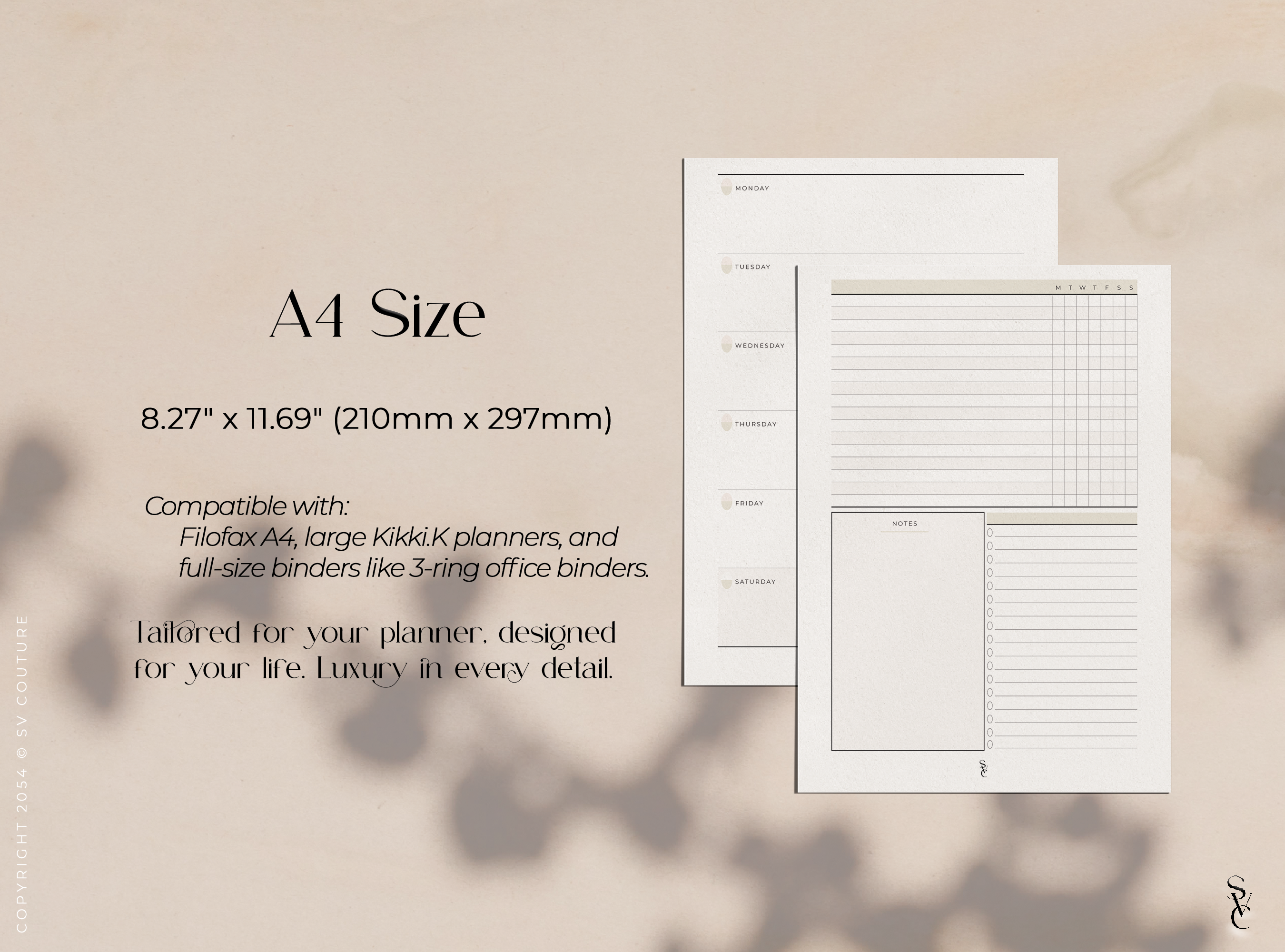 Task Based Weekly Planner (Undated)