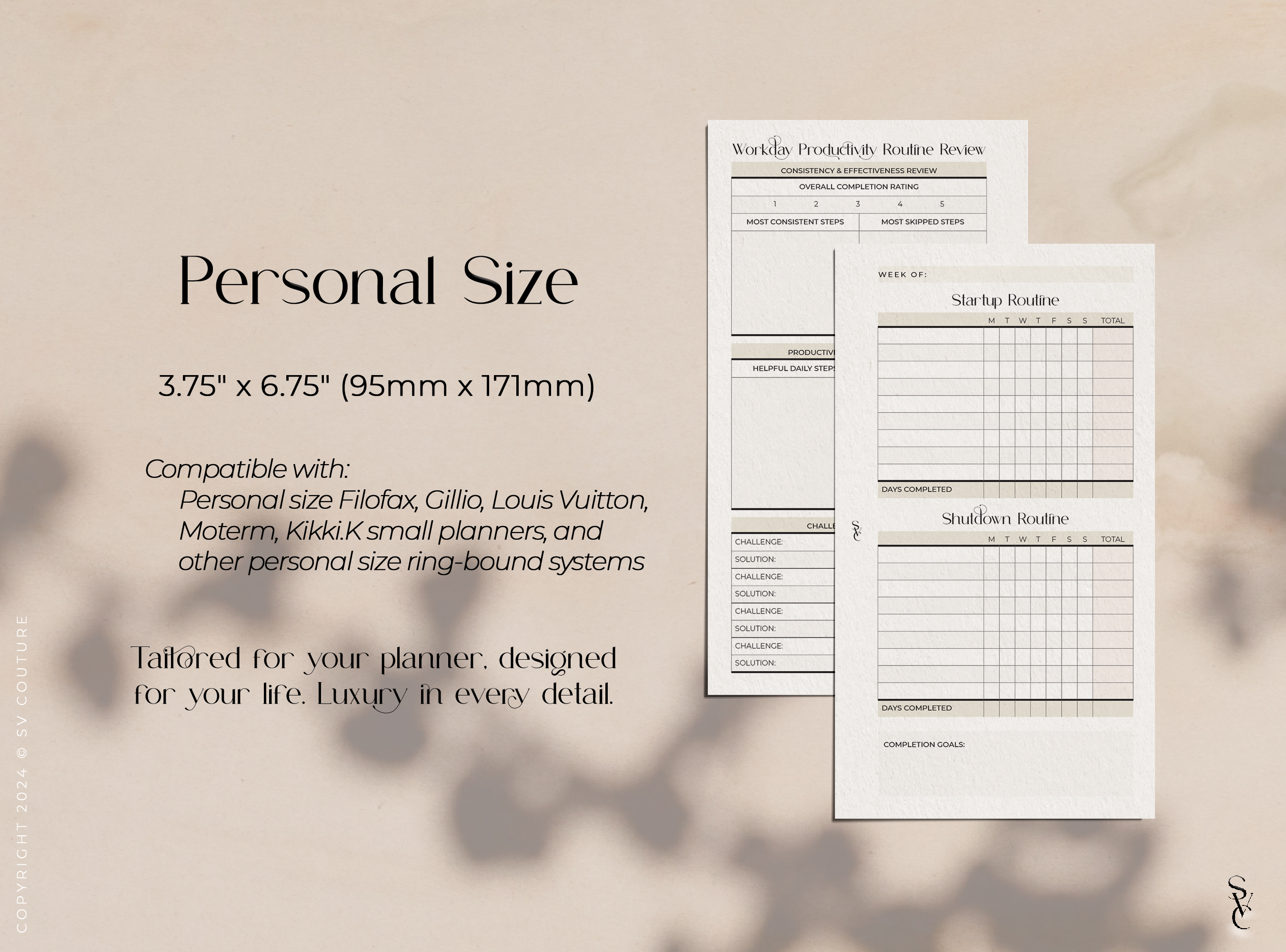 Startup & Shutdown Workday Routines Tracker + Reflection