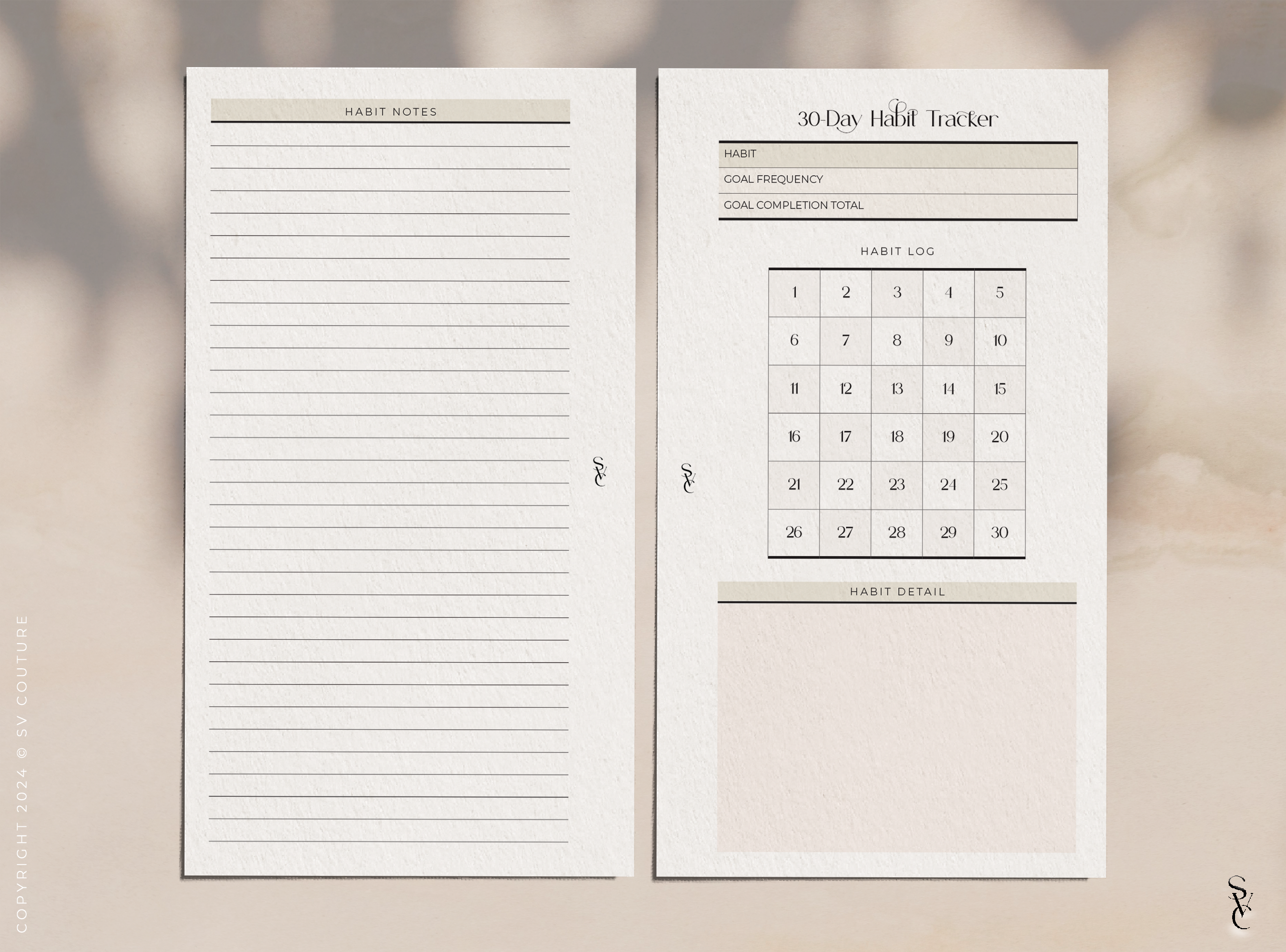 30 Day Habit Tracker