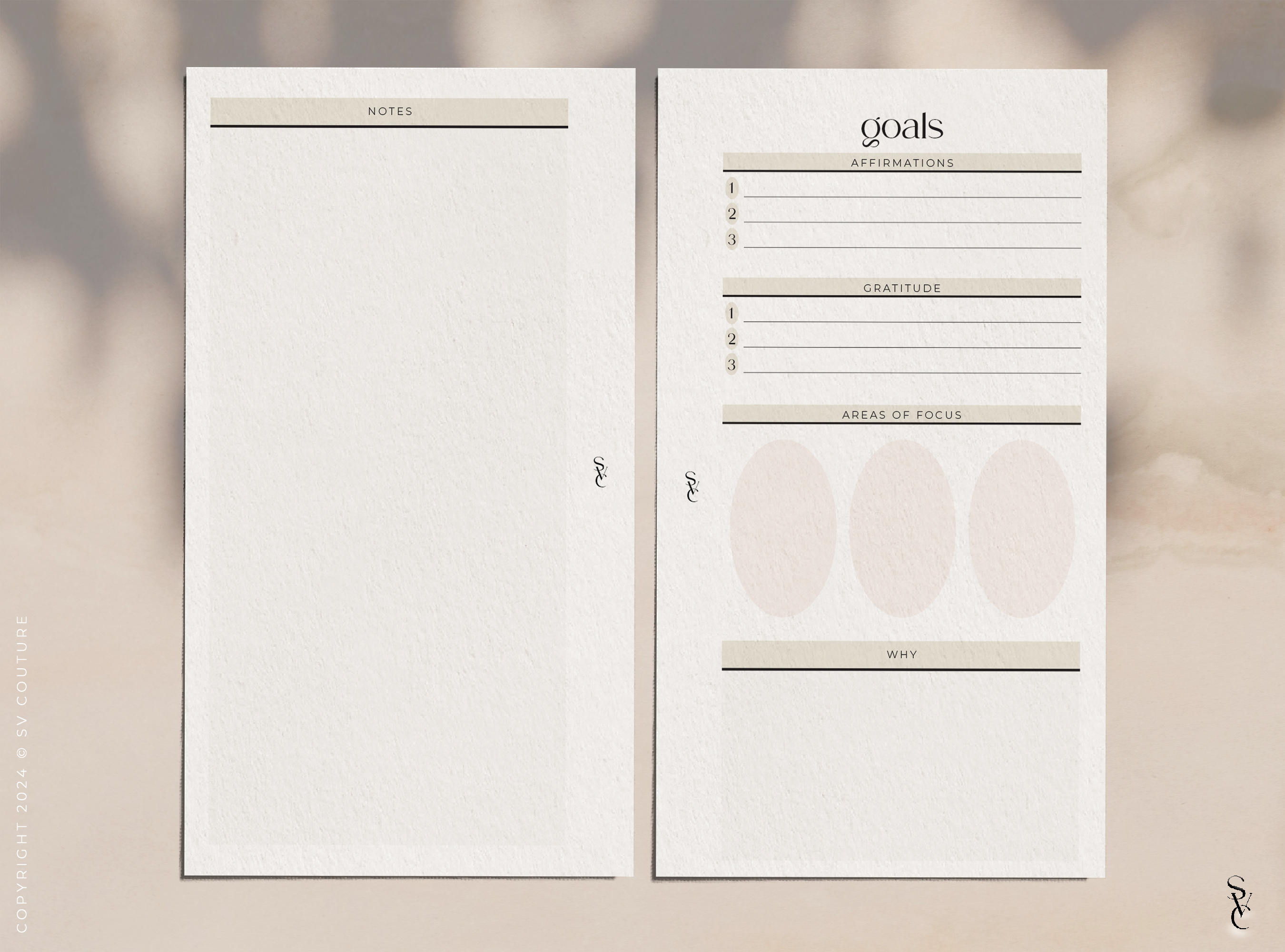 Goals Overview + Categorized Goal Lists