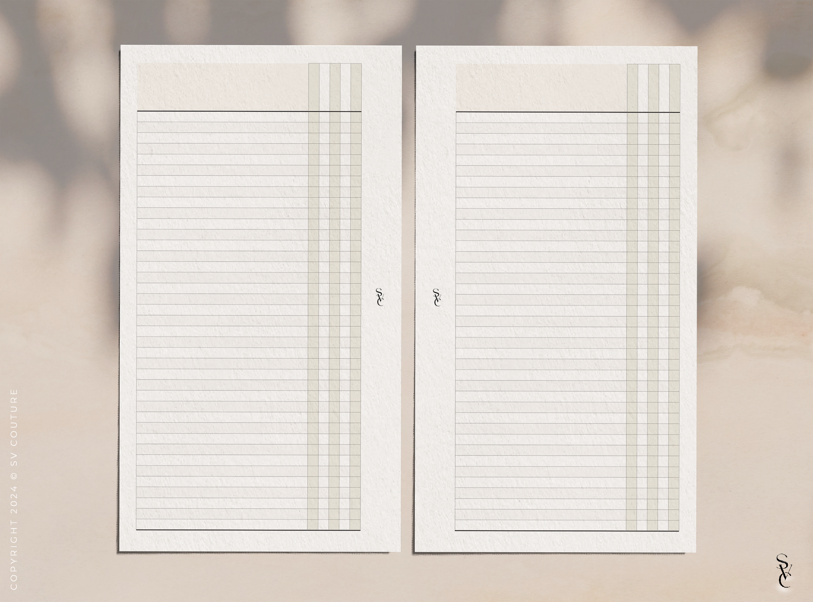 Categorized List (5 Column)