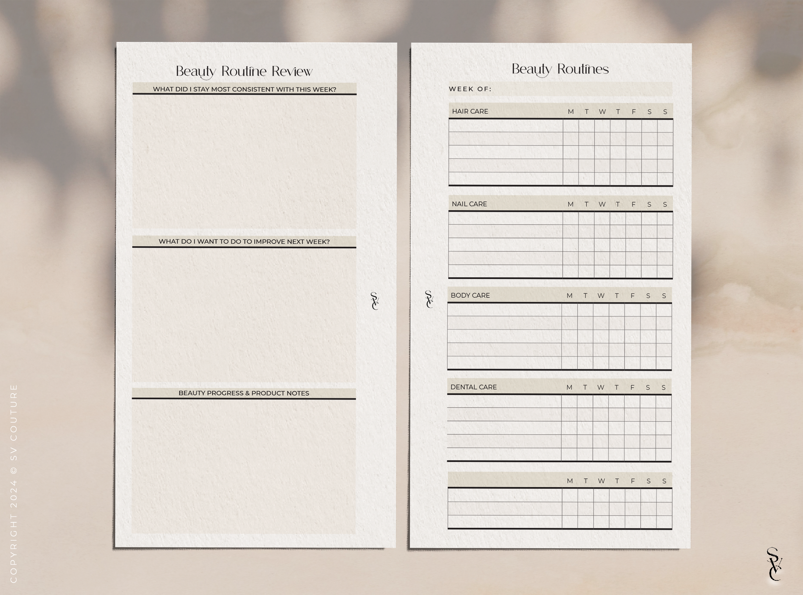 Weekly Beauty Routine Tracker + Review