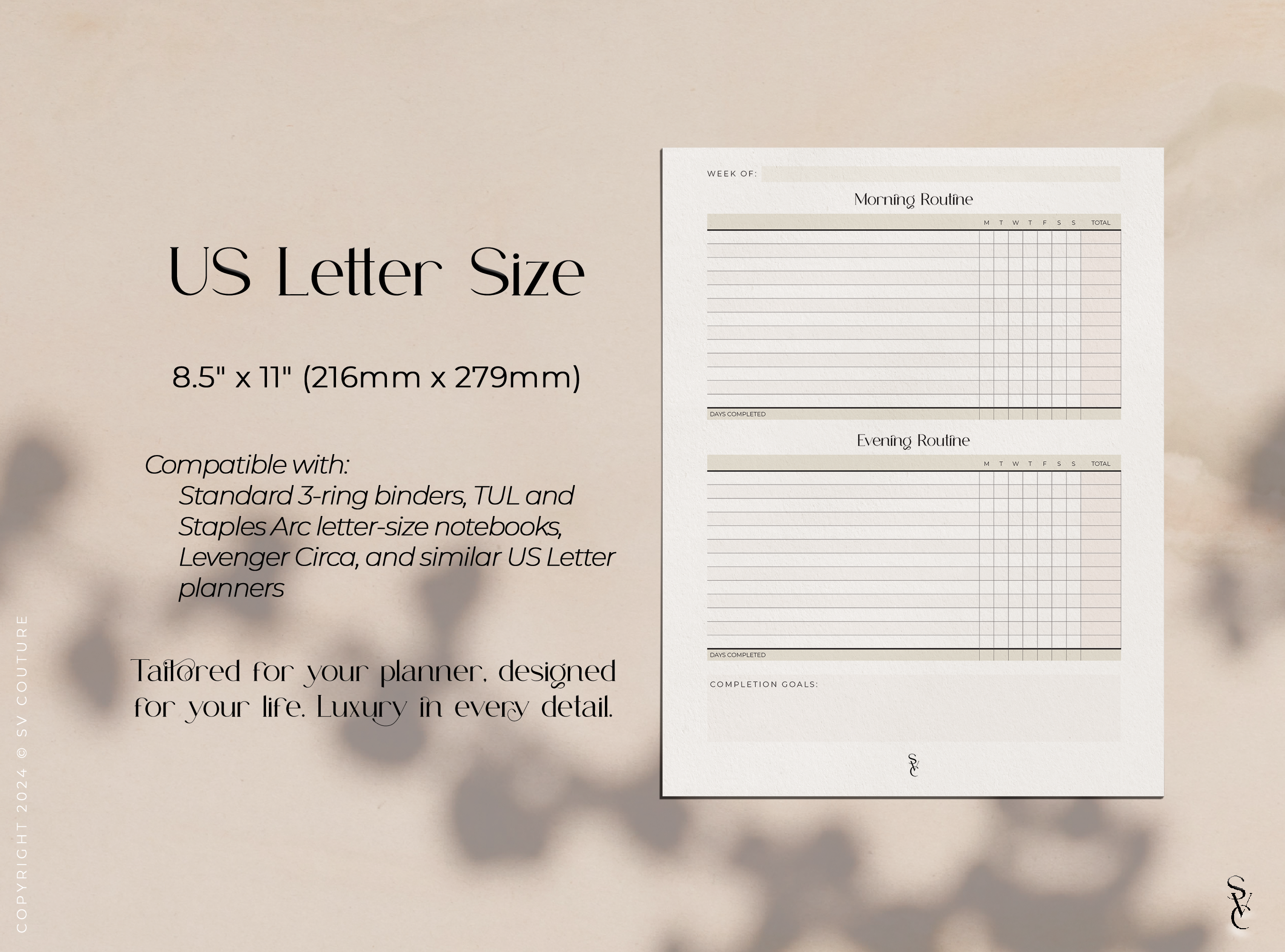 Morning & Evening Routine Tracker