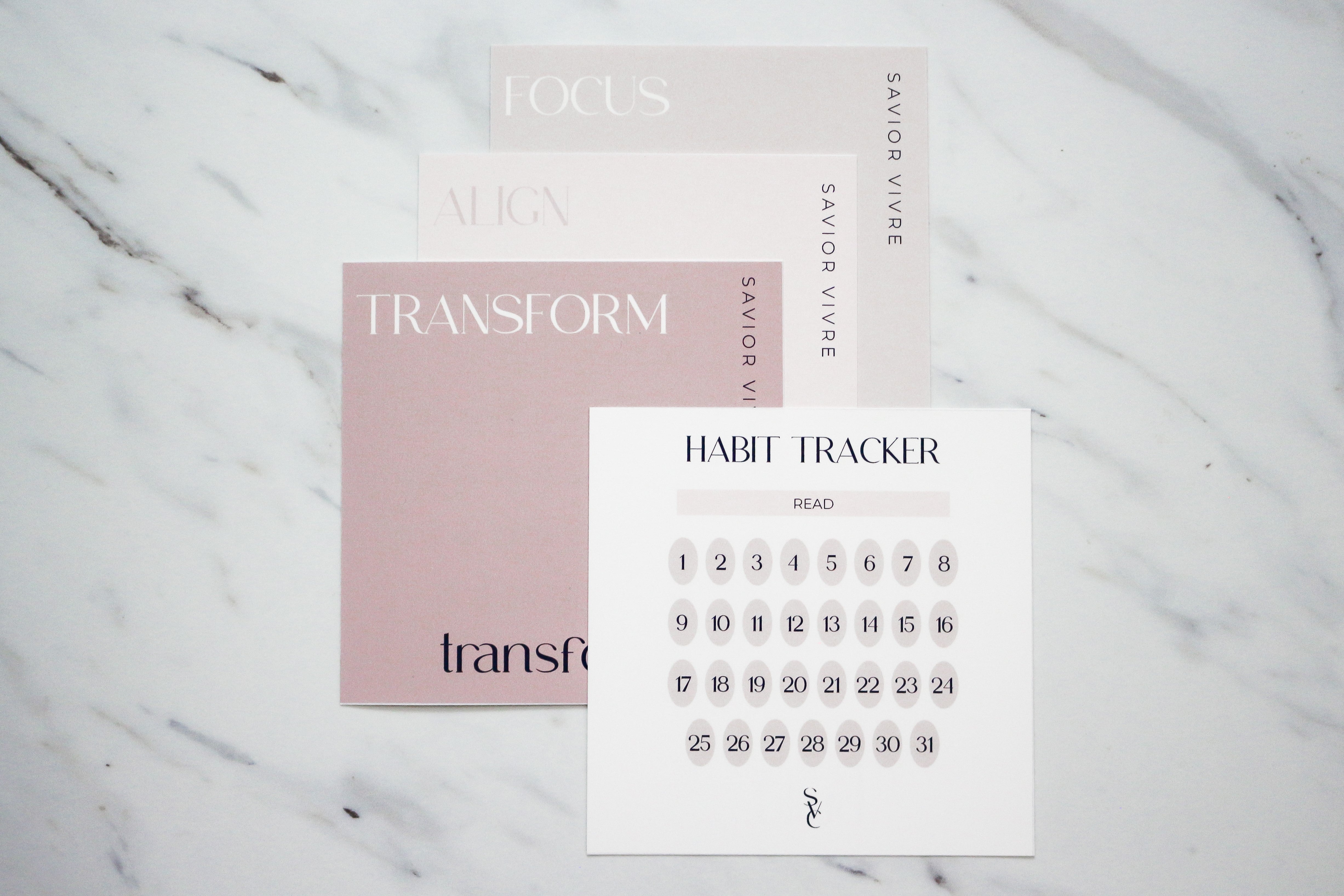 Habit Tracking Cards (Editable)