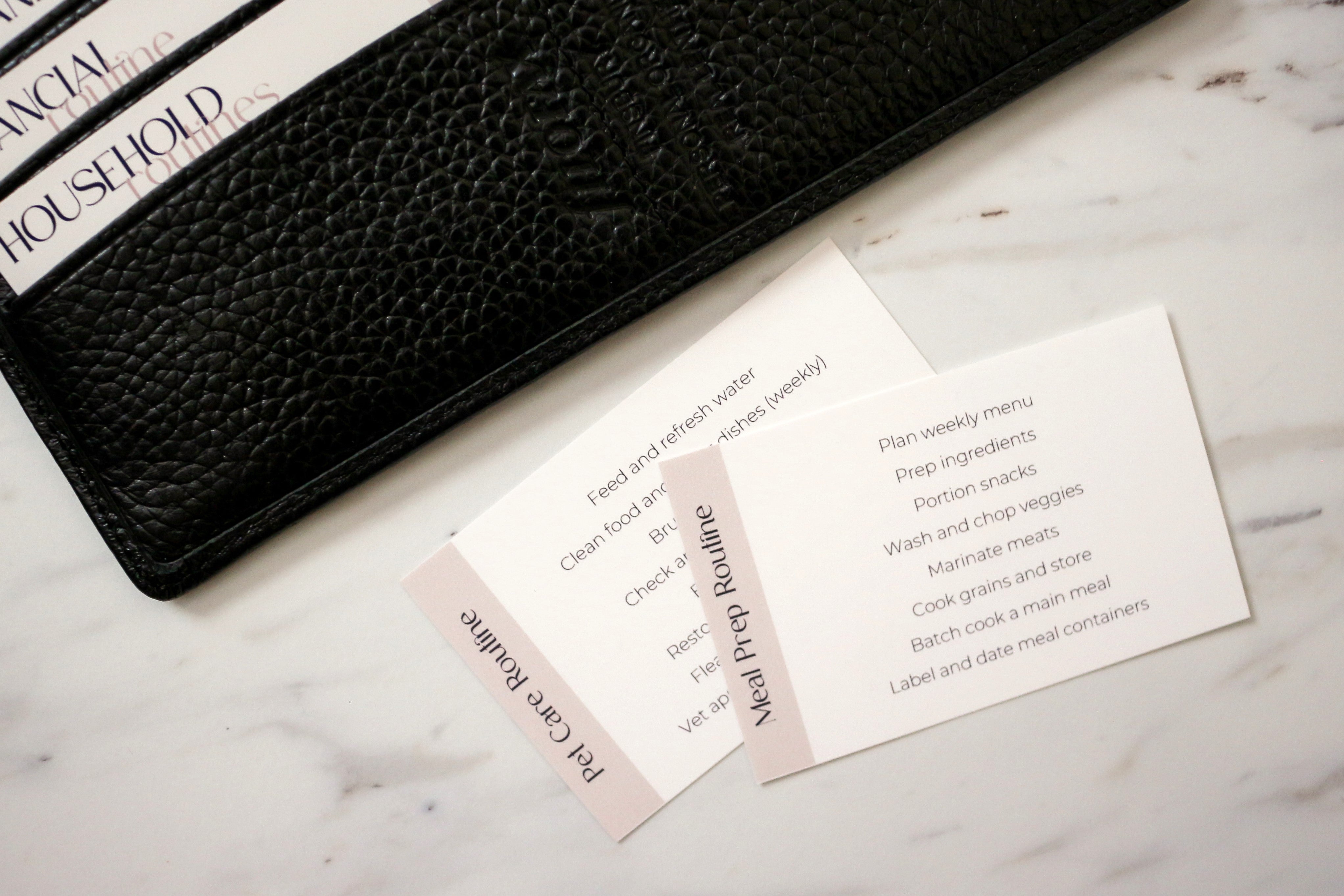 Home Management & Lifestyle Routine Cards (Editable)