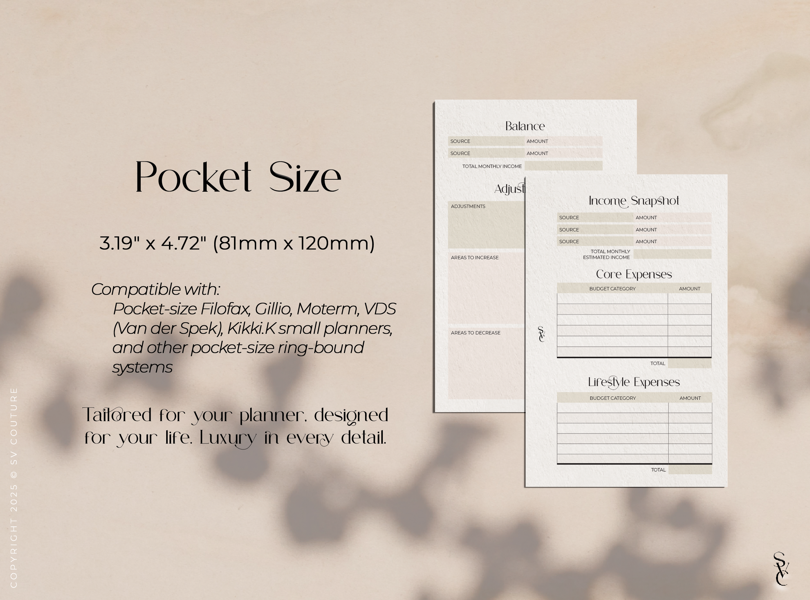 Lifestyle Financial Overview & Budget Planner