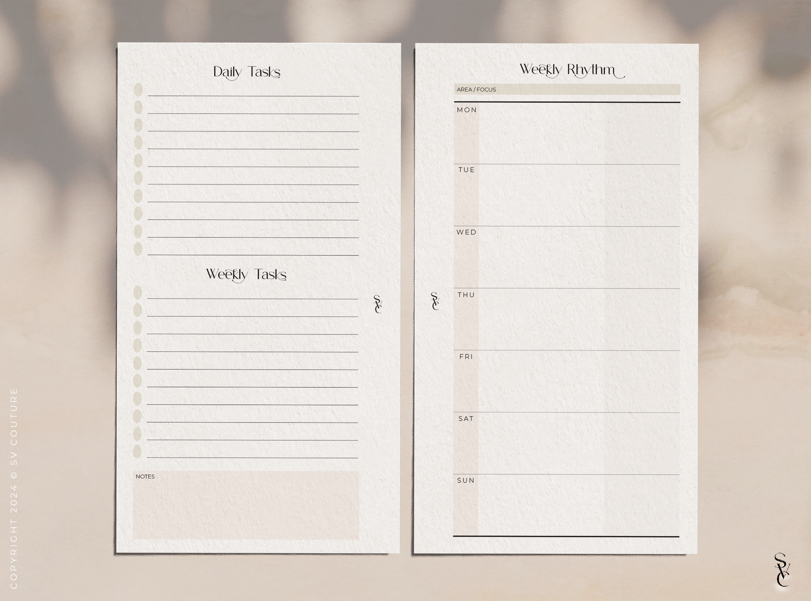 Weekly Rhythm Planner